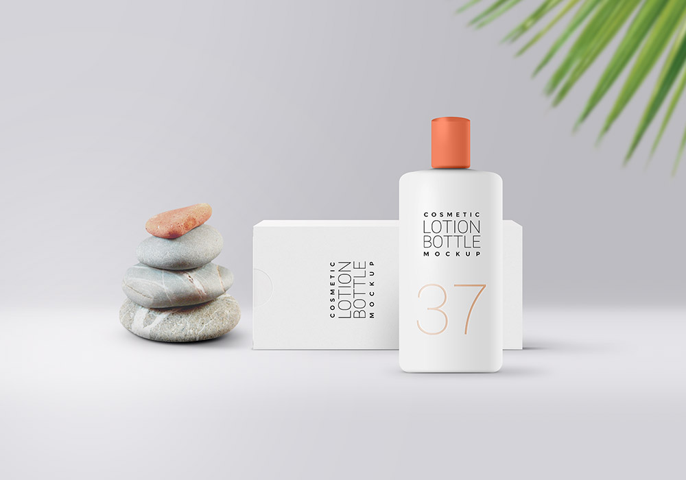 Cosmetic Lotion Packaging Mockup