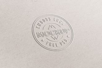 Free Emboss Logo Mockup