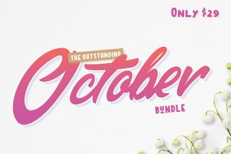 October Fonts & Graphics Design Bundle