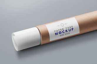 Free Paper Tube Mockup PSD