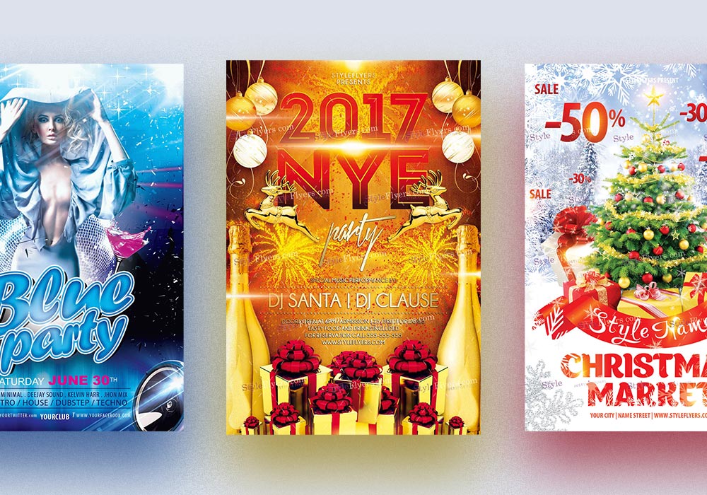 19 Free And Premium Flyers For Your Winter Event