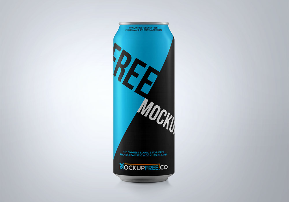 Soda Can Mockup PSD