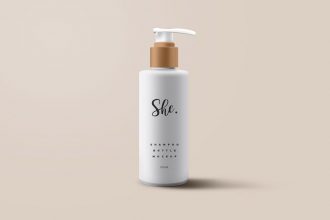 Shampoo Bottle Mockup PSD