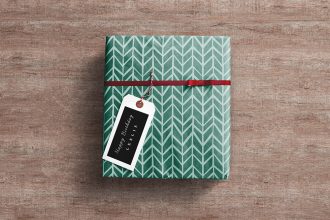 Free Gift Wrap Mockup