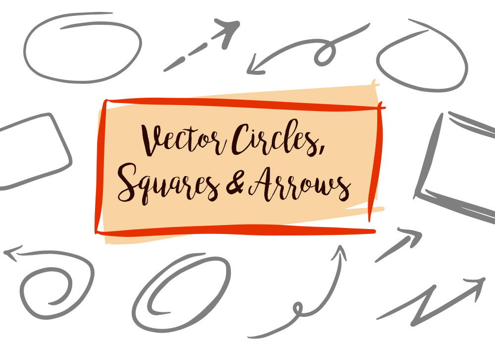 Free Hand-drawn Vector Circles, Squares And Arrows