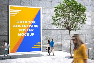 Free Outdoor Advertising PSD Mockup