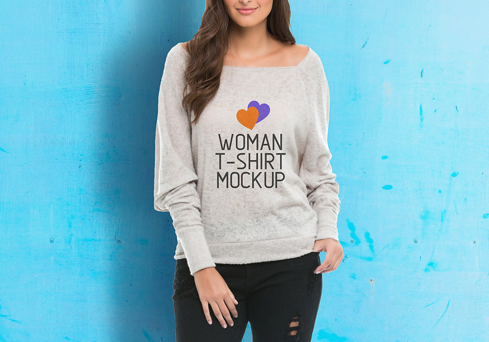 Woman T-Shirt Mockup