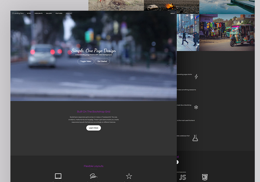Landing Zero: Free Bootstrap Landing Page Template