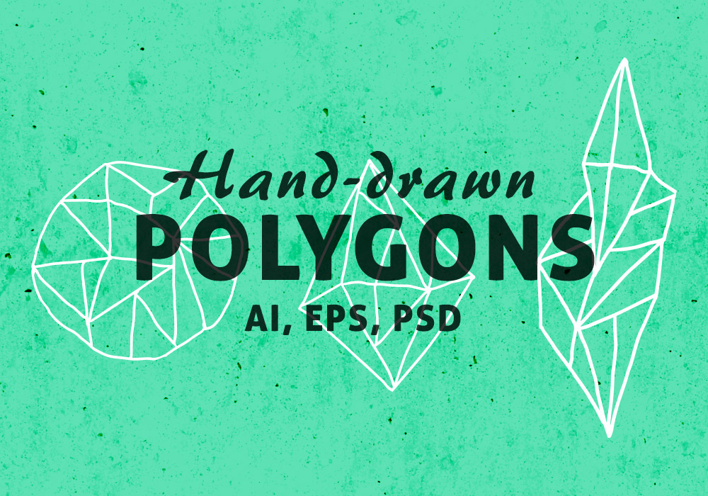 Free Hand-drawn Vector Geometric Polygons