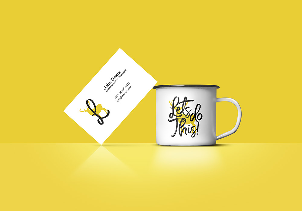 Free Business Card And Coffee Cup Mockup