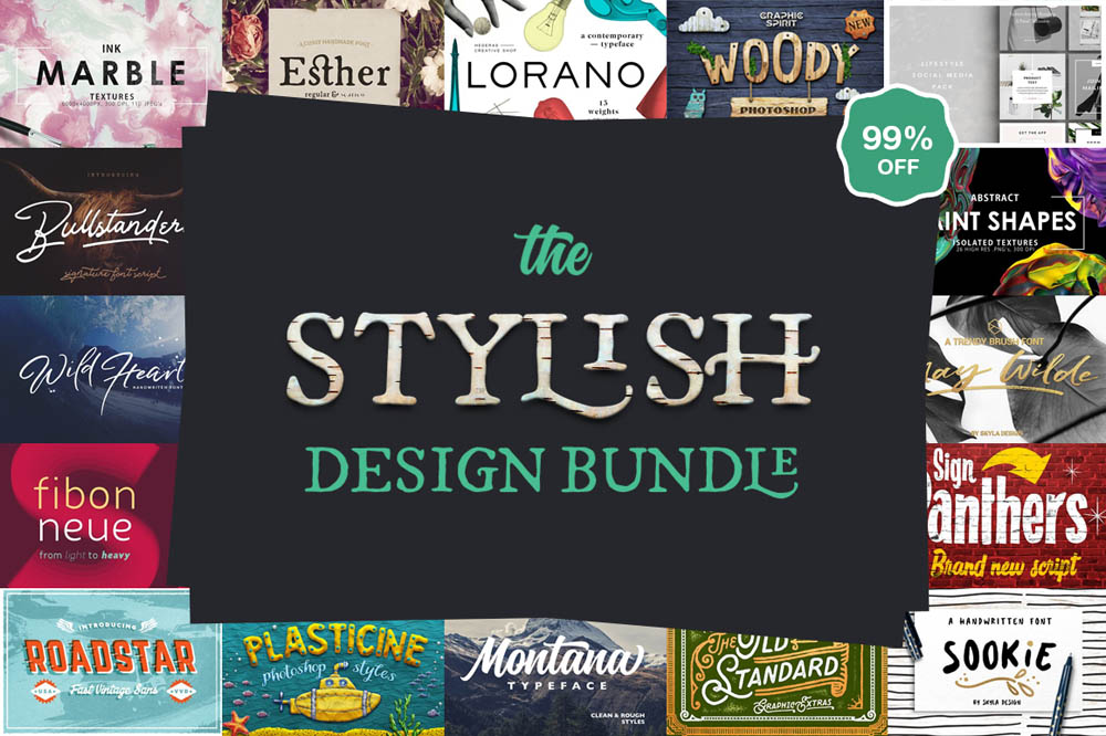 The Stylish Design Bundle: Fonts & Graphics