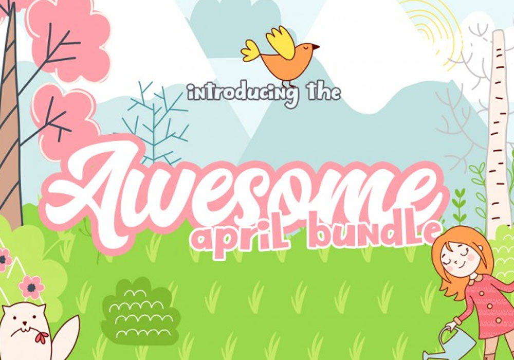 The April Fonts & Design Bundle