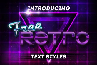 Free Retro PSD Text Styles