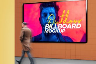 Outdoor Billboard Advertising Mockup PSD