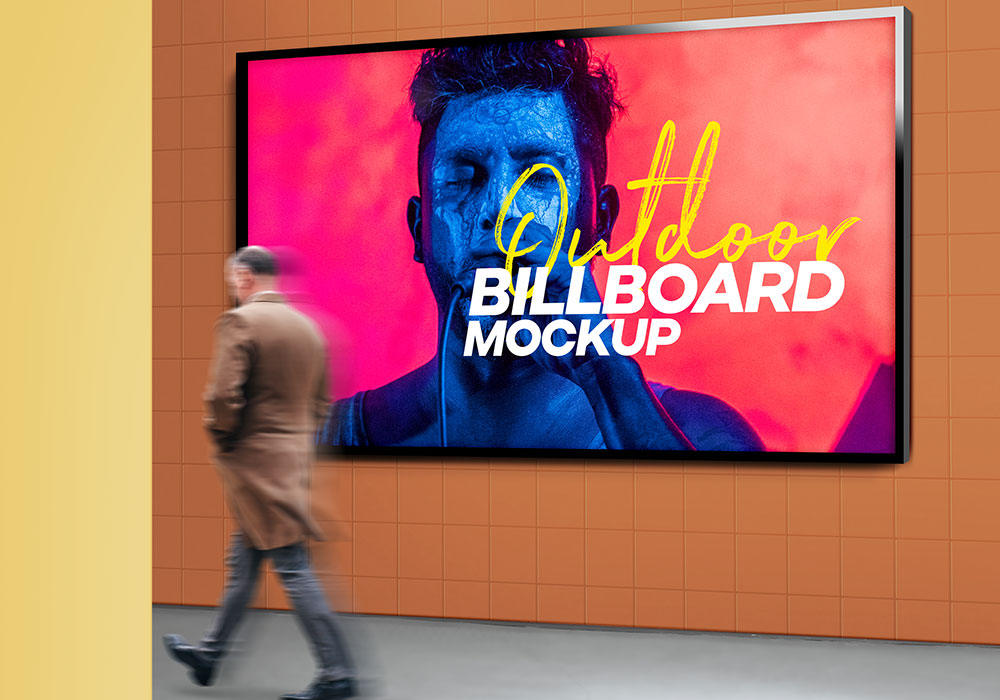 Outdoor Billboard Mockup PSD