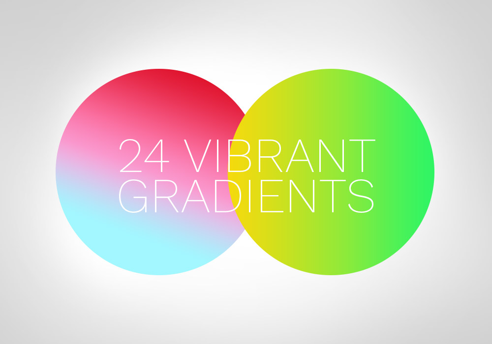 24 Vibrant Gradients For Photoshop