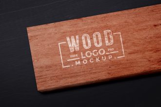 Free Wood Logo Mockup