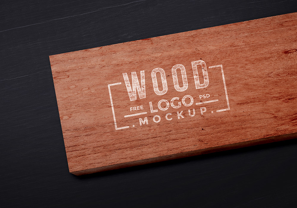 Free Wood Logo Mockup