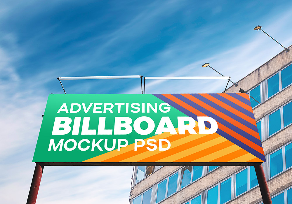 Outdoor Advertising Billboard PSD Mockup