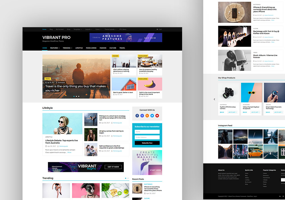 Vibrant Pro: Magazine WordPress Theme