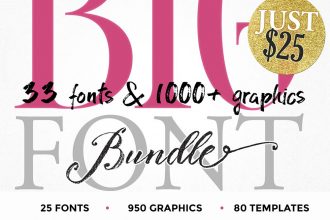 Blessed Print Font & Graphics Bundle