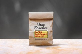 Free Paper Bag Mockup