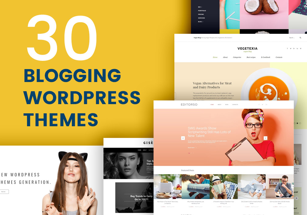 Meet the Selection of 30 Blogging Themes, Built on WordPress