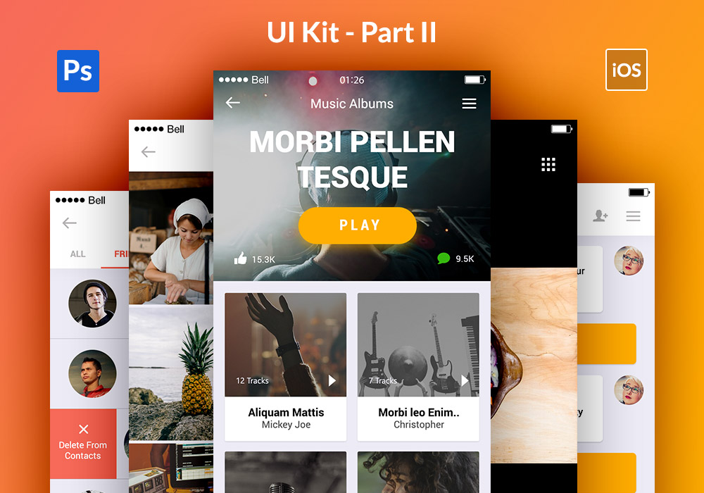 Appify Mobile App UI Kit PSD