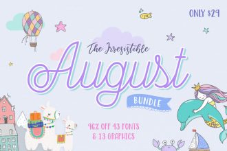 August Fonts & Designs Bundle