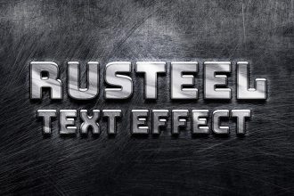 Rusteel Text Effect PSD