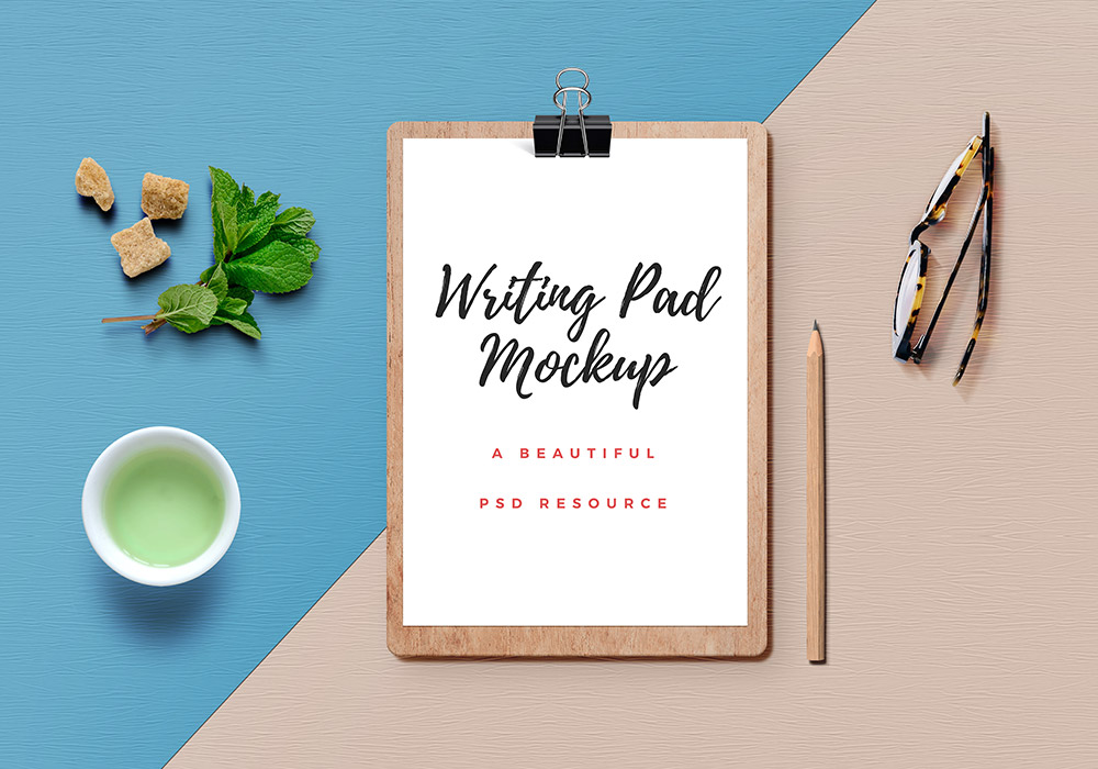 Writing Pad Mockup PSD