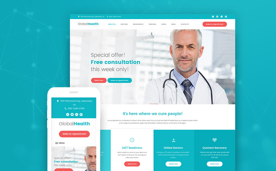 GlobalHealth - Doctor & Medical WordPress Theme 