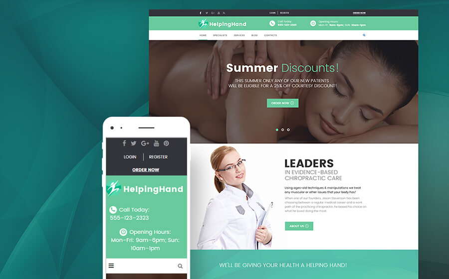 Chiropractor & Physical Rehabilitation WordPress Theme 