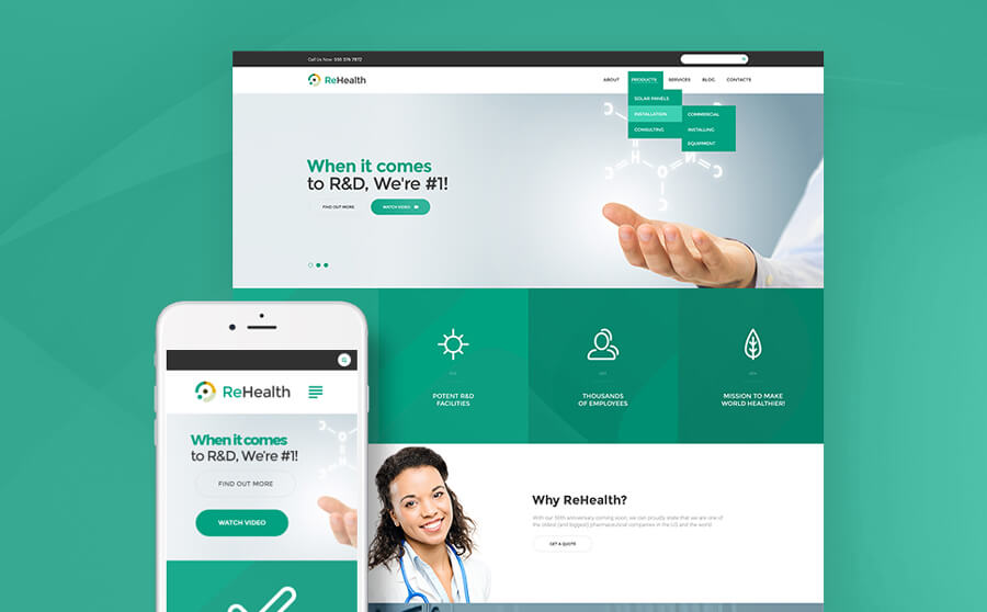 ReHealth - Medical & Drug Store WordPress Theme 