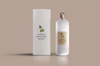 Cosmetic Packaging Bottle Mockup