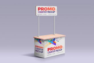 Promotion Counter Mockup PSD