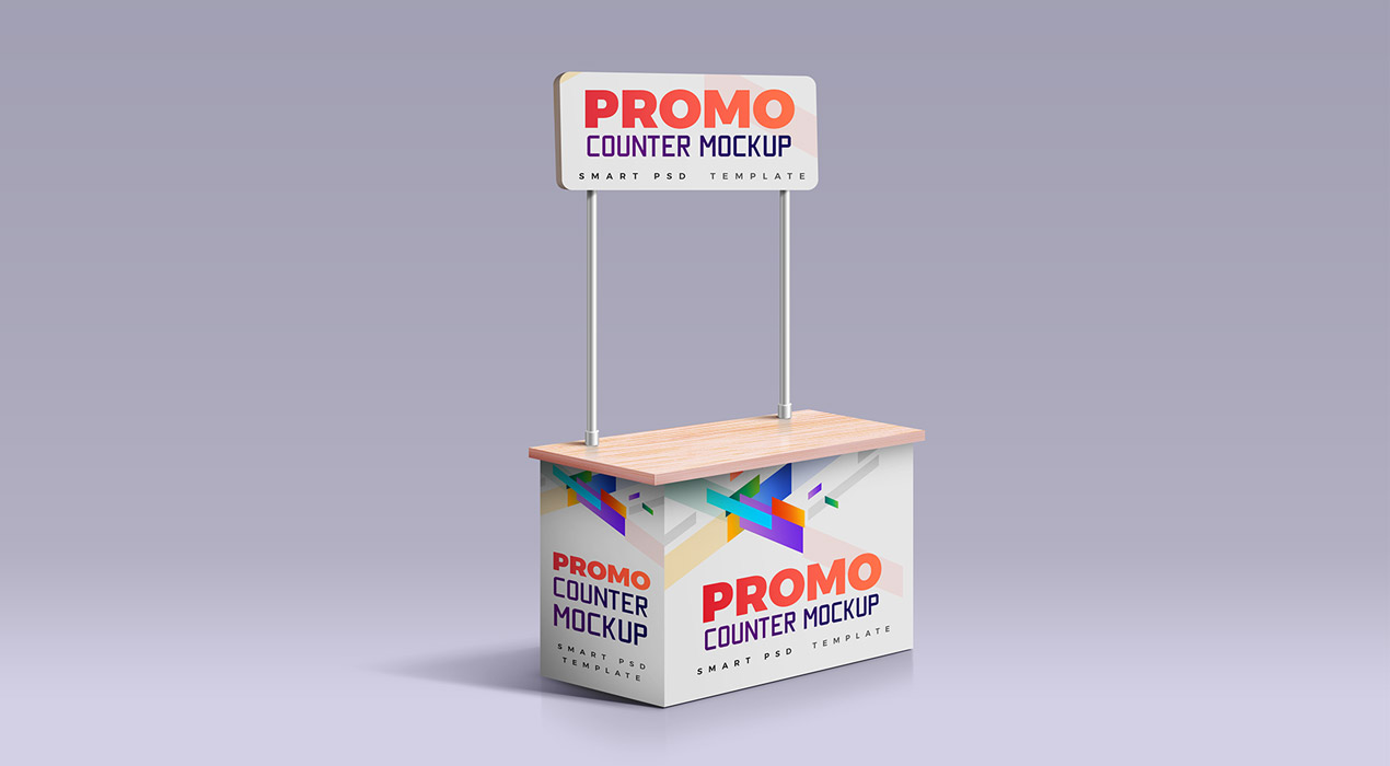 Promotion Counter Mockup PSD