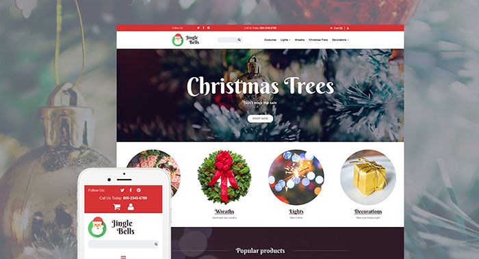 Christmas Responsive MotoCMS Ecommerce Template