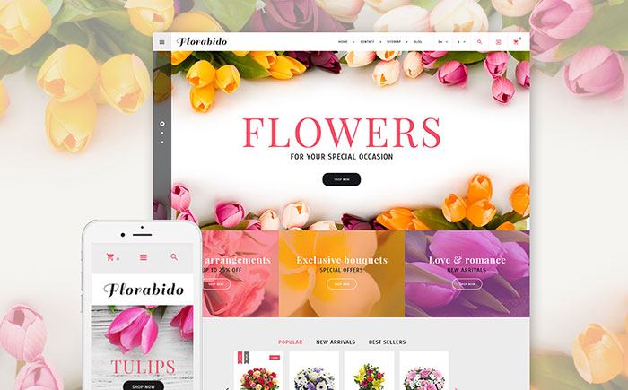 Bouquets & Floral Arrangement PrestaShop Theme