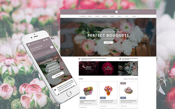 Flower Shop Responsive OpenCart Template