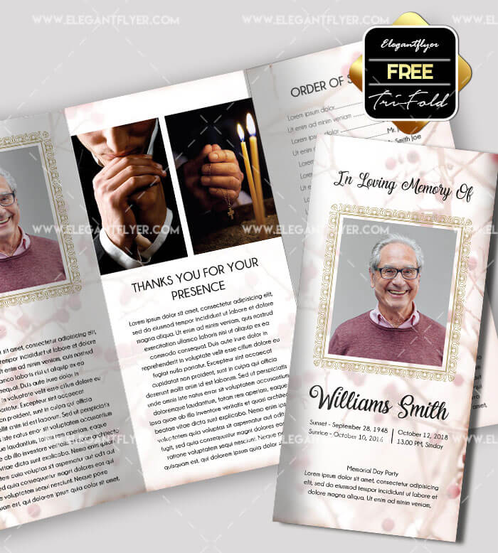 Free Funeral Tri-fold Brochure Template