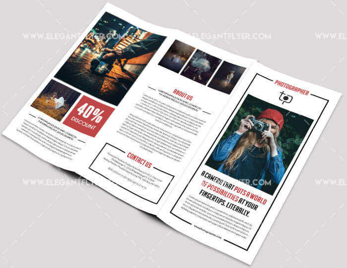 Photographer – Free PSD Tri-fold Brochure