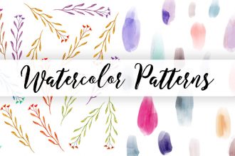 Hand drawn Watercolor Patterns