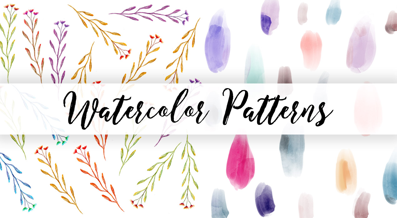 Hand drawn Watercolor Patterns