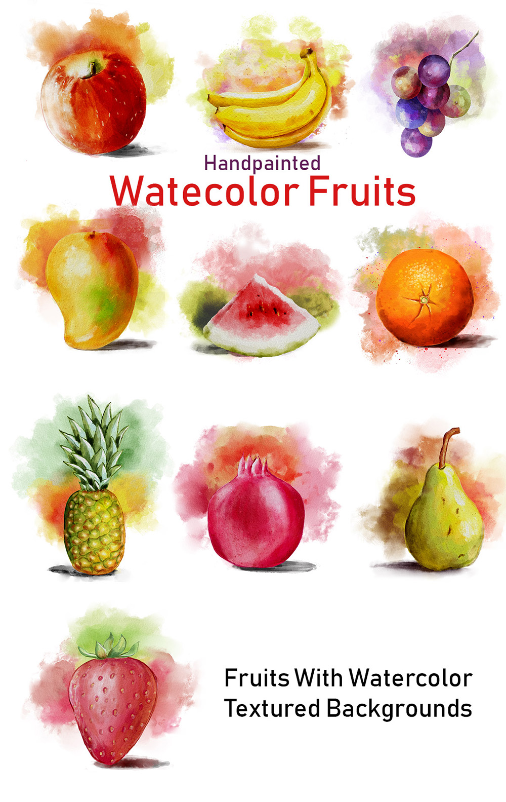 Watercolor Fruits