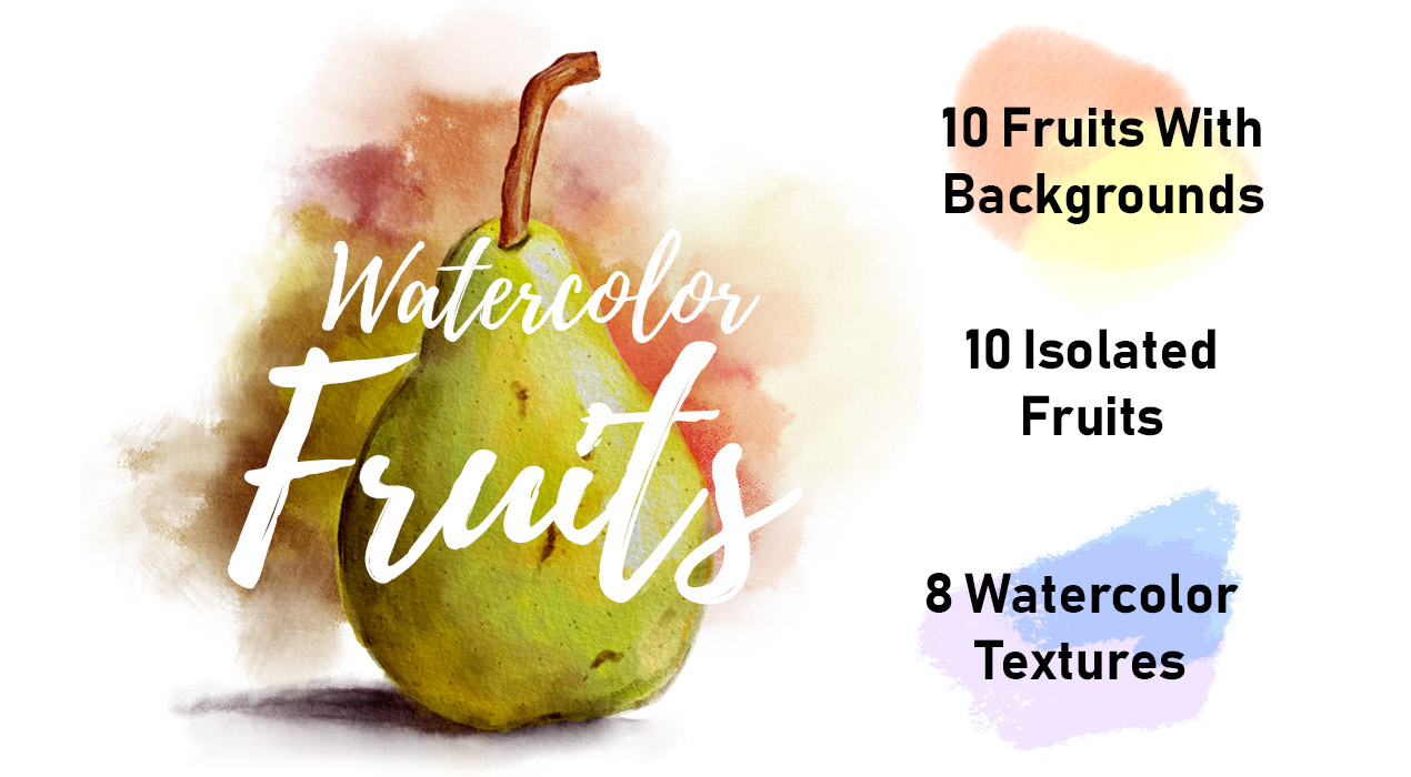 Watercolor Fruits & Textures