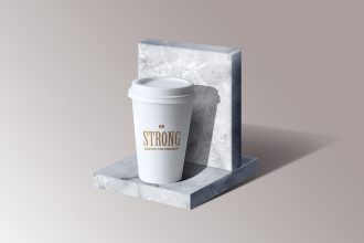 Marble Stand Mockup PSD