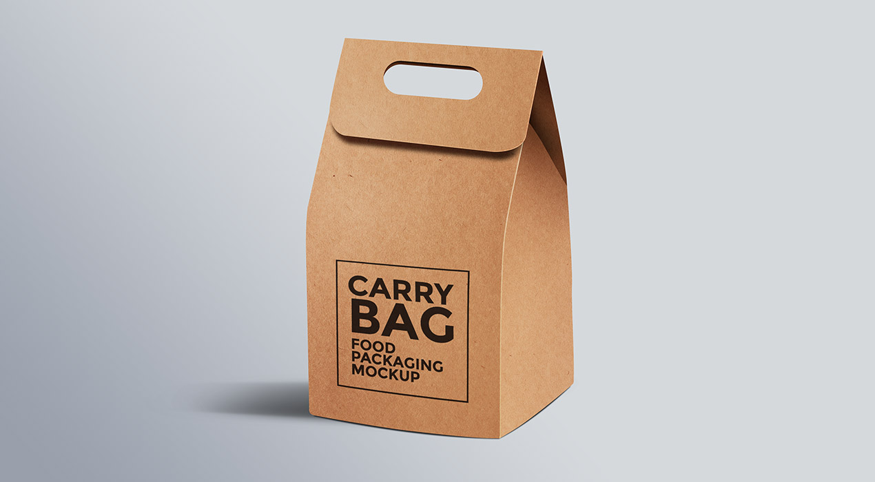 Paper Carry Bag PSD Mockup