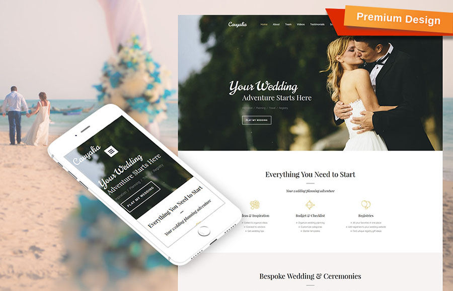 Wedding Services Moto CMS 3 Template 