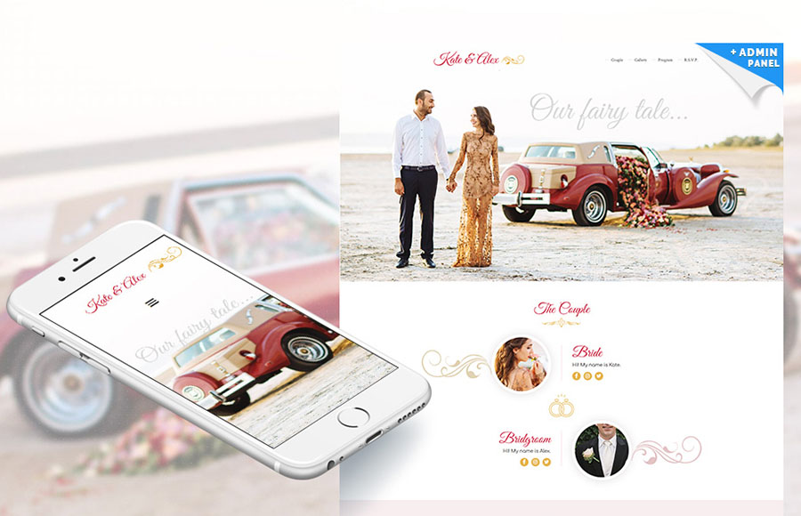 Wedding Planner Responsive Landing Page Template